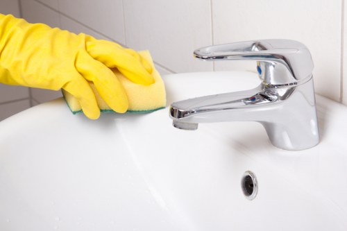 Careful stain removal work in a commercial space in SE8