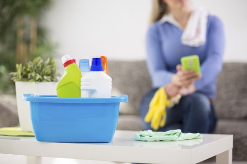 Local specialist cleaning a hard floor surface in SE8