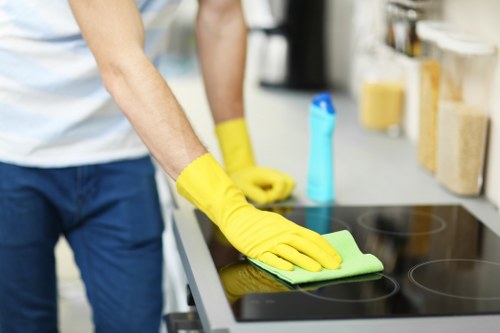 Keyboard navigation focus on a carpet cleaning information page