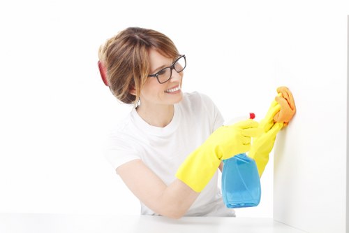 Local cleaners preparing a flat in SE8 for a move-in or move-out clean
