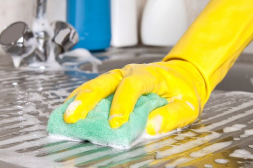 Domestic cleaner working in a SE8 living room
